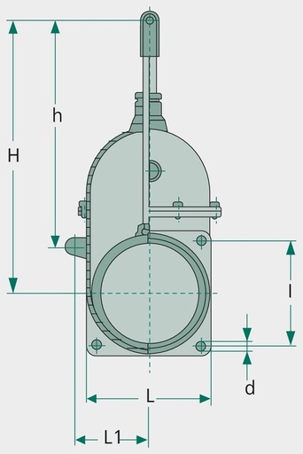 [AMAT3-140121] MZ Robinet dejectii Art.0074/0571, 8" 8", cu cilindru pneumatic dublu Art. 0571