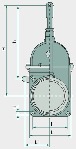 [AMAT3-140122] MZ Robinet golire dejecții Art.0075, 6" - ohne abschmierbarer Stopfbuchsenmutter