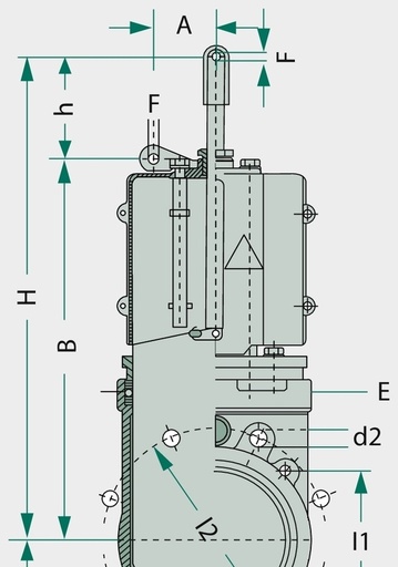 [AMAT3-140184] MZ Robinet cu disc Art.0090/0576, 6" 6", cu cilindru pneumatic dublu Art. 0576