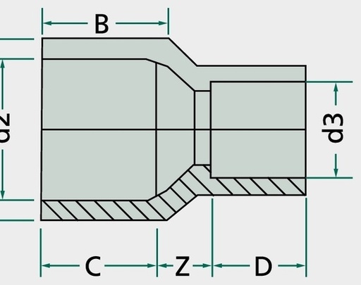 [AMAT3-140251] Mufa filetata 315 mm