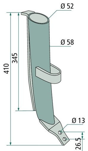 [AMAT3-142482] Tub pentru dejectii - zincat, Ø 58 mm
