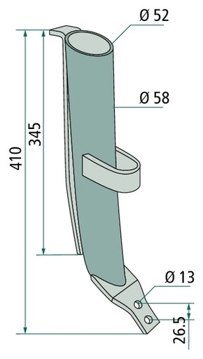 [AMAT3-142484] Tub pentru dejectii - zincat, Ø 48 mm