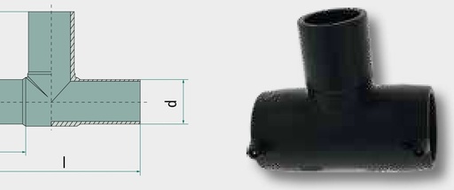 [AMAT3-144662] PLASSON T-Stück 90° 225 x 225 x 225 140 mm