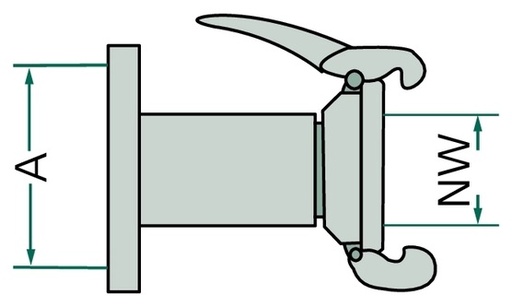 [AMAT3-146611] Piesa M 8", flanșă 8" galvanizat la cald 195 mm