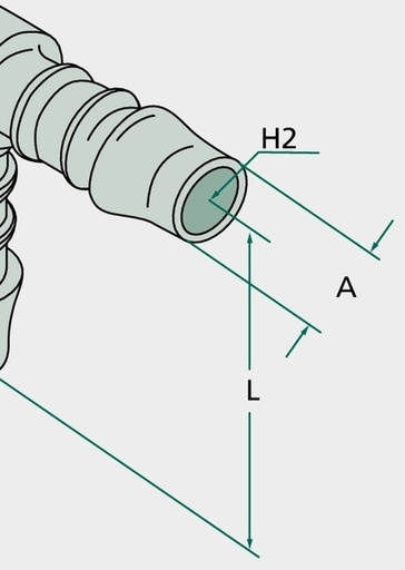 [AMAT3-145451] Piesa T - 90° dreaptă
