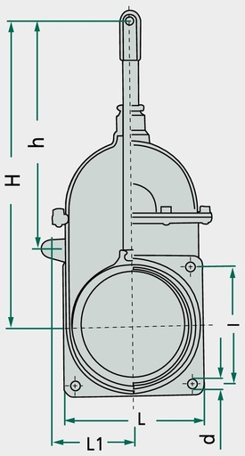 [AMAT3-146676] MZ Robinet dejectii Art.0044/0500, 6" 6", cu cilindru hidraulic Art. 0500