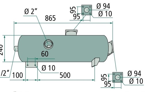 [AMAT3-146323] Jurop Set transportor aer, rotativ Ø 80mm - curbat 90°, Ø 80 mm