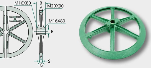 [AMAT3-147731] Disc taietor - ondulat, Ø 345 x 4 mm