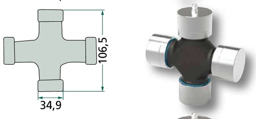 [AMAT3-149635] Weasler Cruce cardan - P-Kit