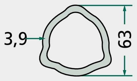 [AMAT3-149676] Weasler Teava profilata 1 m - P7b