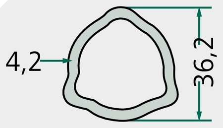 [AMAT3-149678] Weasler Teava profilata 1 m - P9b1
