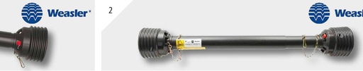 [AMAT3-149702] Weasler Protectie arbore cardanic - 80° unilateral unghi cu radiatie mare