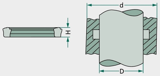 [AMAT3-152495] Garnitura piston - mit Stütz- und Führungselementen