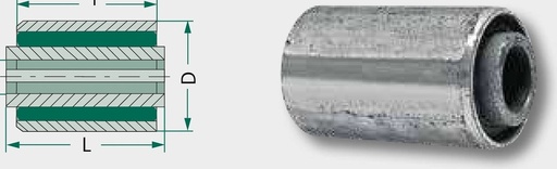 [AMAT3-152858] Bucsa din metal si cauciuc Standardqualität, NK 50-60 Shore A