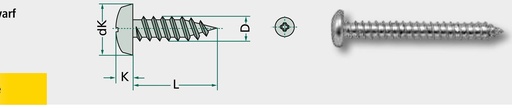 [AMAT3-154933] Șurub pentru tablă 4,2x16 DIN 7981 - VPE1000