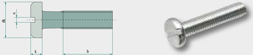 [AMAT3-155097] Șurub cu cap plat M6x60 DIN 85 60 mm