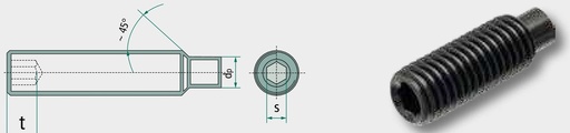 [AMAT3-153615] DIN 915 45 H M 6 x 16 Șuruburi cu capse