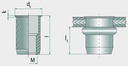 UV250 Piuliță nit orb cu cap plat M10 16,5 mm