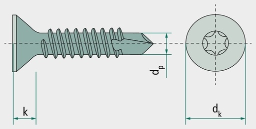 [AMAT3-154794] Șurub autoforant 5,5x80 DIN 7504 80 mm