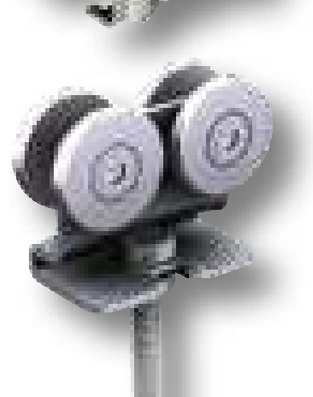 [AMAT3-157608] Aparat tip rola cu suport arcuit - 4 role din plastic fixate pe rulmenti cu bile intarite cu fibra din sticla, surub M14