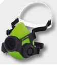 SEMI MASCA BLS® SGE46 - Standard: EN 140: 1998 • Material: Cauciuc siliconic • Cu conexiune standard cu filet rotund con