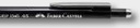Creion mecanic Faber-Castell® Clip metalic, împingător și vârf. Cu mâner încărcat cu arc, rezistent la rupere și zonă de