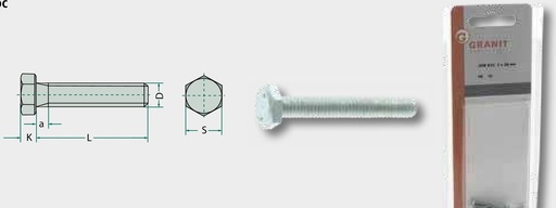 [AMAT3-156519] Blister Surub hexagonal M3x20 DIN 933 20 mm