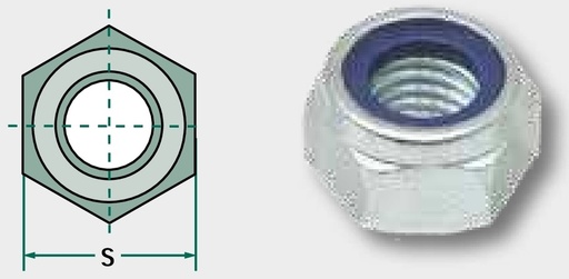 [AMAT3-156546] Blister Piulita de blocare M6x1 DIN 985 M6