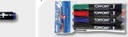 edding® 3000 Cu vârf de plastic înlocuibil, reîncărcabil în culorile principale (001 - 010). Cerneală cu miros redus, cu