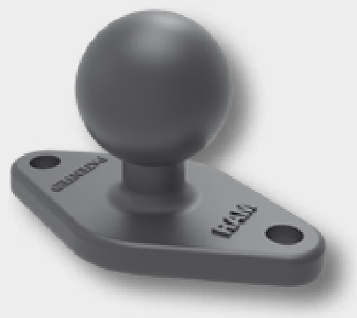[AMAT3-159500] RAM MOUNTS Placa de baza (bila C) Cu orificiu 120° cu trei găuri (diametru: 1.812") Cu orificiu universal AMPS cu patru 