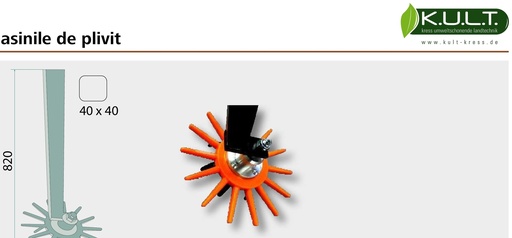 [AMAT3-158845] K.U.L.T. Element deget pentru masina de plivit - mic, portocaliu, pentru sol moale