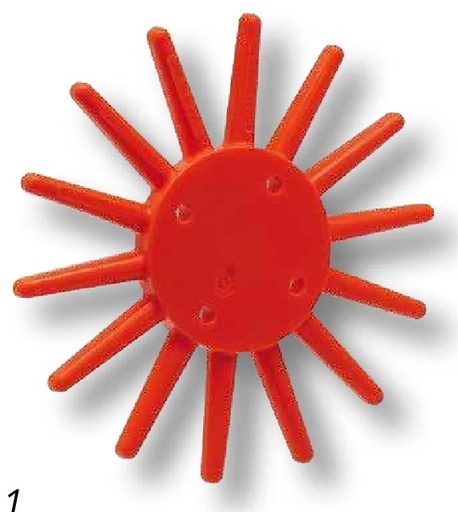 [AMAT3-158908] K.U.L.T. Deget tip stea - mare, portocaliu, pentru sol moale include suruburi M8 x 35 si piulite