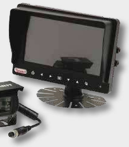 [AMAT3-159691] Sistem video pentru marsarier - Cablu 20 m cu monitor color 7, 1 cameră cu IP69k incl. conexiune, unghi 130 grade, 2 int