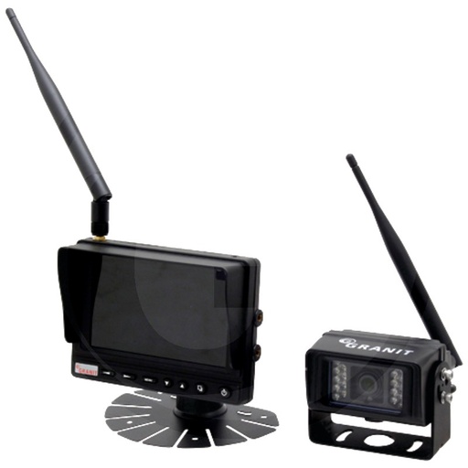 [AMAT3-159697] Sistem video 5" - Wireless, display color cu LCD, cu monitor color 5" IP68, camera cu IP69K.