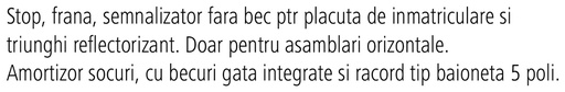 [AMAT3-159095] ASPÖCK Lampă stop spate "MULTIPOINT II" - dreapta, conexiune tip baionetă cu 5 pini și lampa placuta inmatriculare