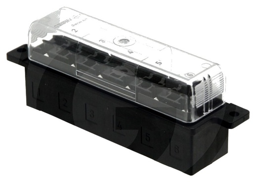 [AMAT3-160753] Cutie sigurante Instalare fără siguranță, conexiune axială 24x 6,3 mm, in partea inferioara Dimensiuni de instalare: 25 