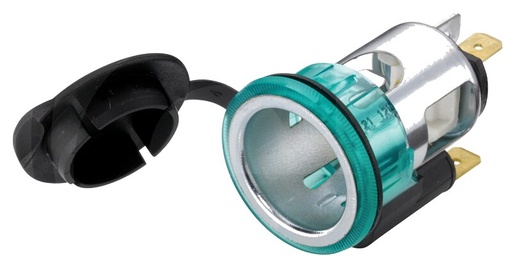 [AMAT3-161095] Priza cu iluminare 12 V până la 20 amperi instalație Ø 27,8 mm potrivit pentru fișa 50751306132, 50751306018