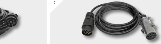 [AMAT3-161191] ERICH JAEGER Bobina elicoidala negru, 7 pini (3 x 1,5 / 2 x 4,0 mm²) 2 conectori, ISO 7638-2 Lungime de lucru 3,0 m Lung