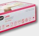 Mănușă de unică folosință din latex alb - hellbeige, beidseitig tragbar