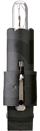 [AMAT3-161398] Lampa cu soclu din plastic - 12V1,2W / MFHZ neagra