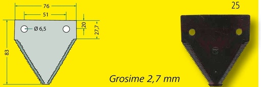[AMAT3-163737] Lama cositoare - zimtare superioara versiune nouă