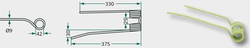 [AMAT3-163995] Gheare elastice, U.V. 20 - stanga direct (crem, marcata cu albastru)