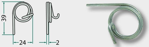 [AMAT3-164013] Element de fixare cu arc de răsucire