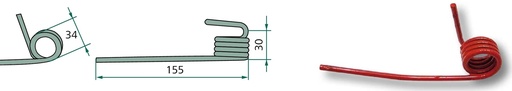 [AMAT3-163228] Gheară elastică pick-up 155 mm
