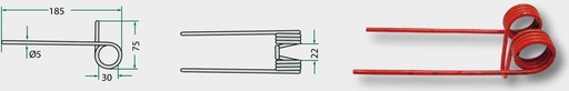 [AMAT3-163308] Gheară elastică pick-up 185 mm