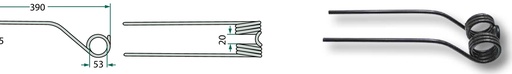 [AMAT3-163381] Gheare elastice, U.V. 10 390 mm