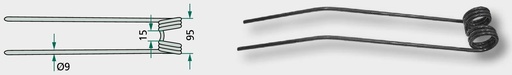 [AMAT3-163426] Gheare elastice U.V. 10 - U.V. 10, negru-albastru