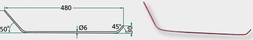 [AMAT3-163494] Gheara elastica tip stea 480 mm