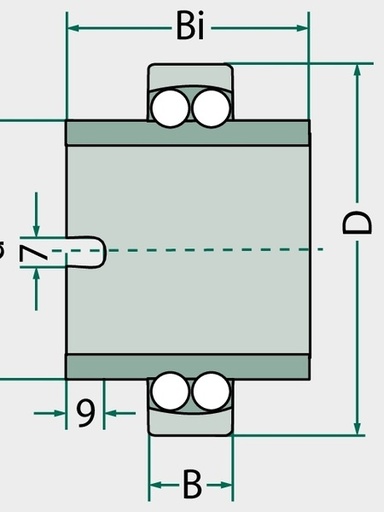 [AMAT3-165548] FAG Rulment cu bile cu auto-aliniere 11207 35 mm
