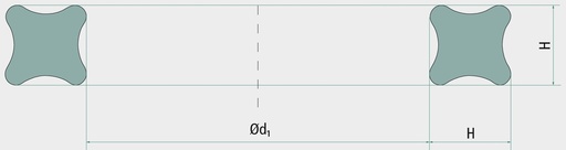 [AMAT3-168518] X-ring Viton Cauciuc fluorurat (FKM / Viton)